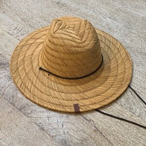 Brixton Tan Straw Hat with Black Band